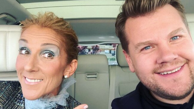 Corden with Celine Dion.