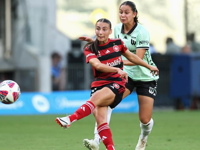 Sienna Saveska scored three goals in 17 minutes. Picture: Cameron Spencer/Getty Images