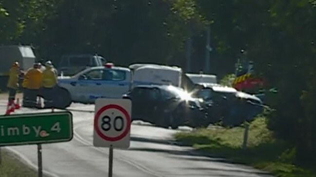 The site of the crash in September 2019 near Mullumbimby which resulted in the deaths of a husband and wife will defend his charges in the Lismore District Court. Picture: NBN News.