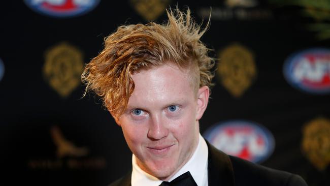 Clayton Oliver arrives for the medal count in Perth. Picture: Getty