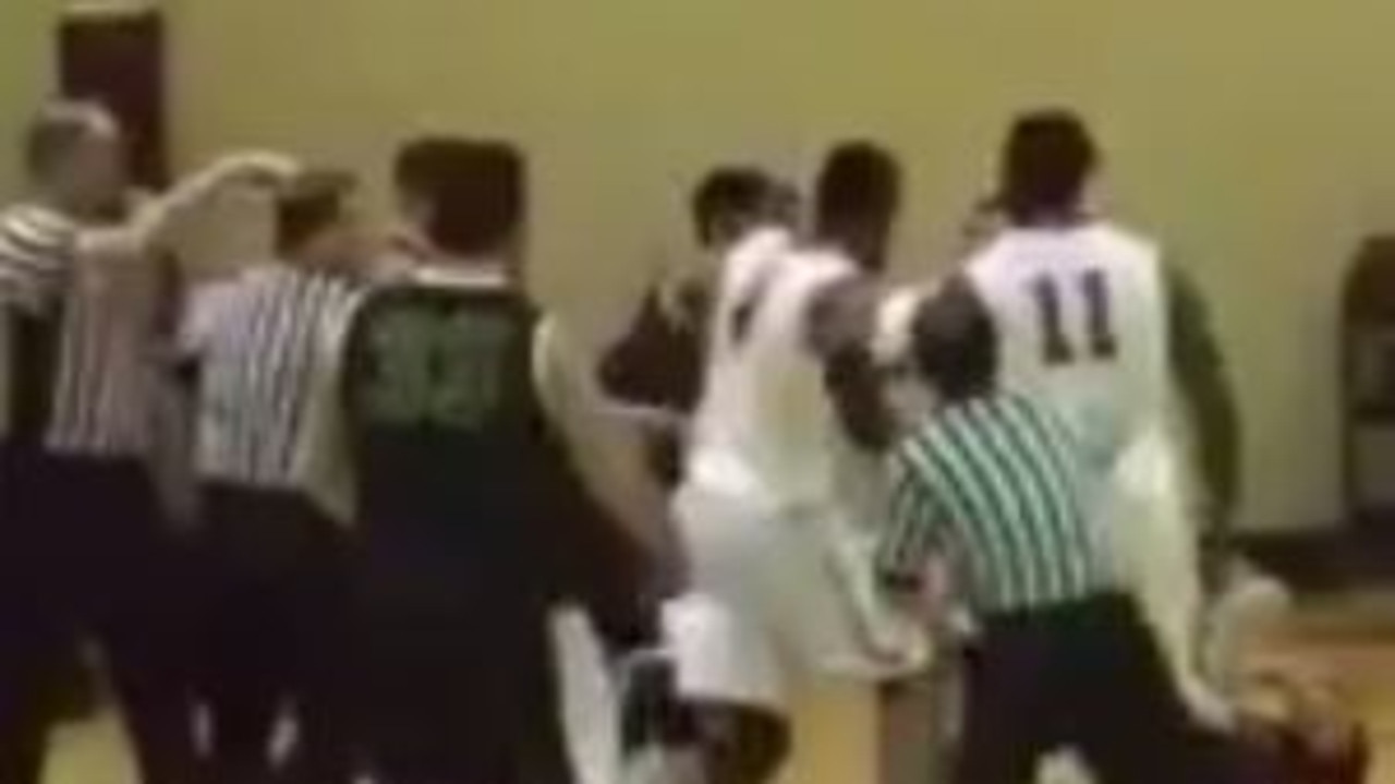 College Basketball Brawl: Player Punches, Stomps Out Rival | News.com ...