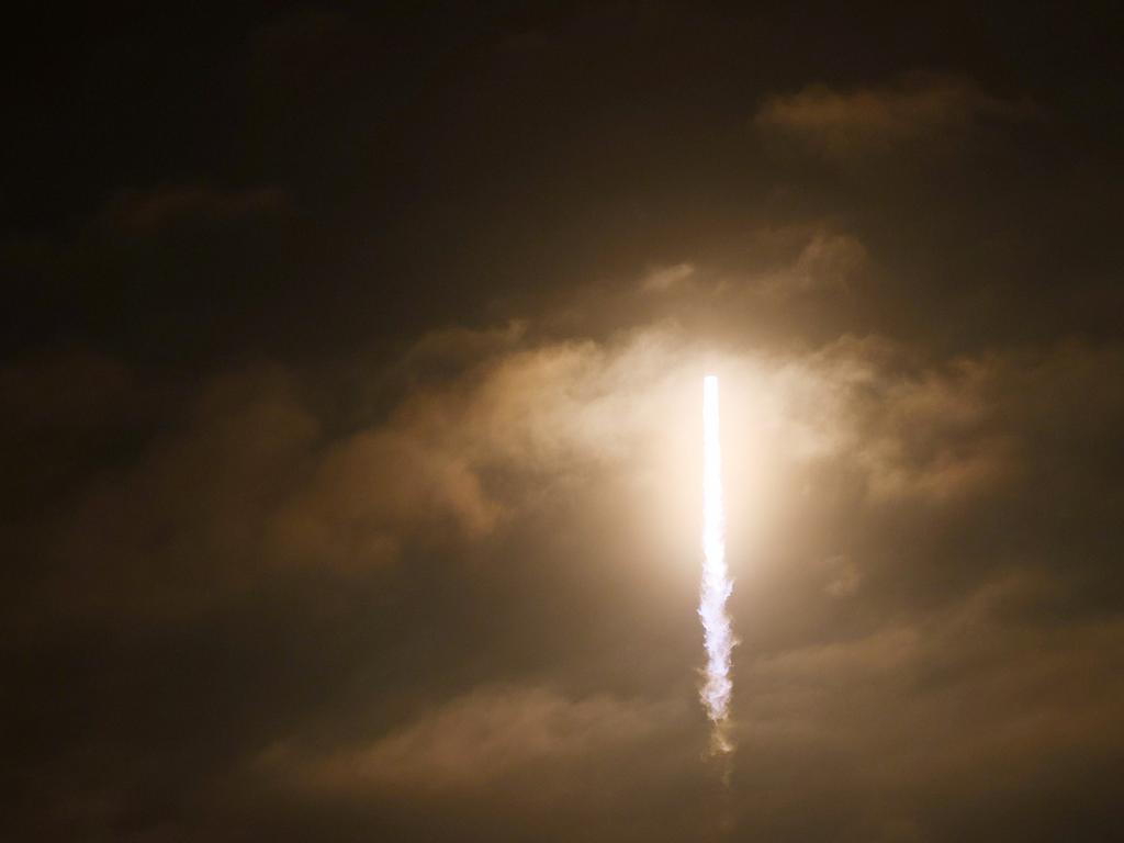 The Crew Dragon capsule entered orbit a few minutes after lift-off and is racing to catch up with the International Space Station within 24 hours. Picture: Joe Raedle/Getty Images/AFP
