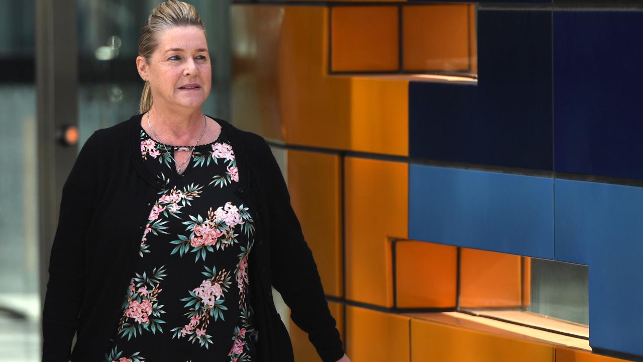 Jacqueline McDowall leaves the banking services royal commission in Melbourne. Picture: Julian Smith/AAP