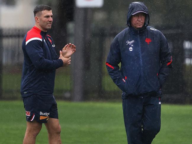 James Tedesco and Robinson have been a mainstay at the Roosters, and are in another chapter of that relationship in 2025. Picture: Phil Hillyard