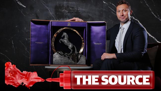 The 2018 The Everest trophy, shown off by Ian Thorpe, is being sold off.