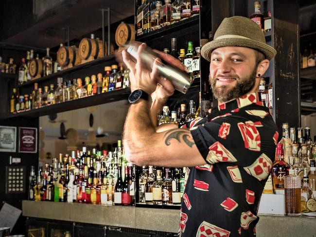 Stingray bar manager Nathan Ziegler enjoys sharing the history of cocktails with guests at the QT Gold Coast bar.