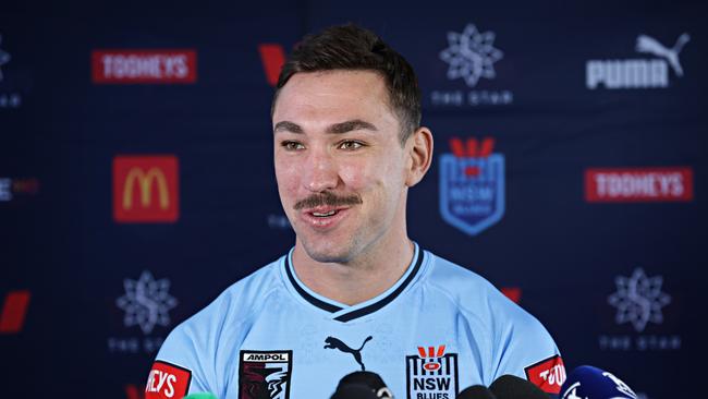 Robson was forced to play the full 80-minutes in his Origin debut, after the early injury to Tom Trbojevic sparked a re-shuffle. Picture: Adam Yip.