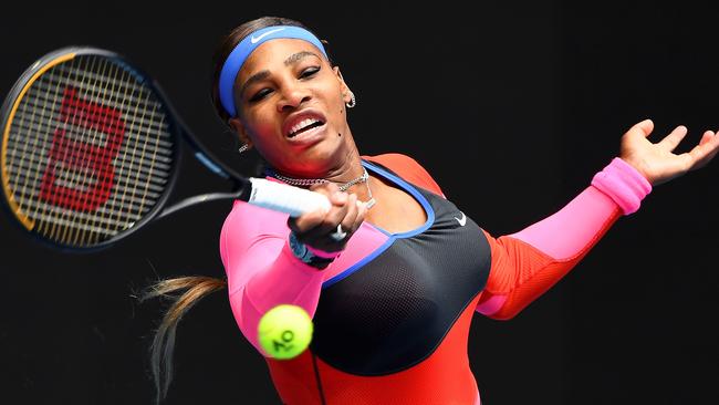 Serena Williams loves the new electronic line-calling system. Picture: AFP