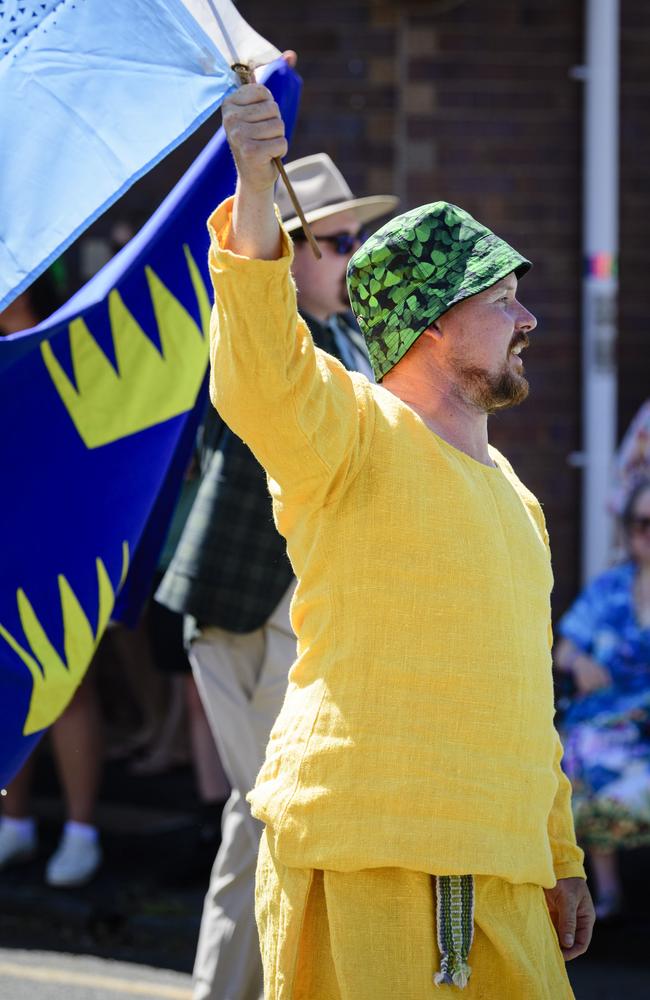 Darling Downs Irish Club president Ed Keller in the St Patrick's Day parade, Sunday, March 16, 2025. Picture: Kevin Farmer