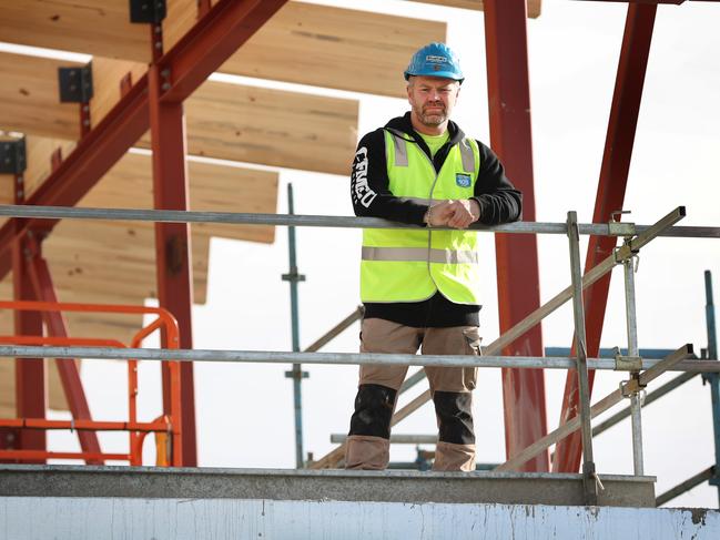 Tradie suicide rates have reached an all-time high. Construction worker and health and safety rep Kevin Elms has become an advocate for mental health and confidant for his struggling workmates.                      Picture: David Caird