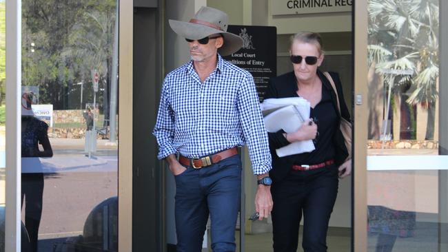 Former City of Darwin Lyons ward councillor Paul Arnold outside court this week after pleading not guilty to assault, deprivation of liberty and stalking. Picture: Jason Walls