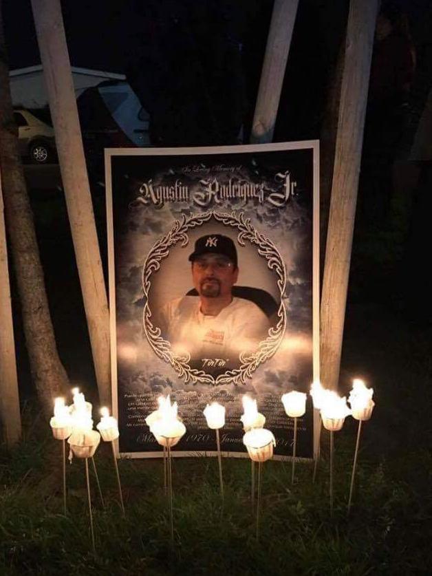 A vigil for Mr Rodriguez. Picture: Supplied by family