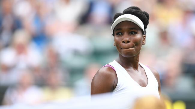 Venus Williams became emotional when talking about her involvement in a car crash which killed a man last month. Picture: AFP/Glyn Kirk