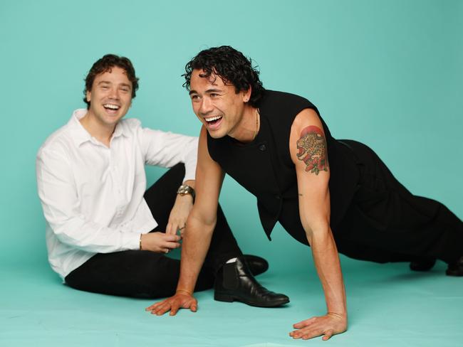 Lukas and Liam are ambassadors for national mental health and fitness event, The Push-Up Challenge. Picture: Rohan Kelly