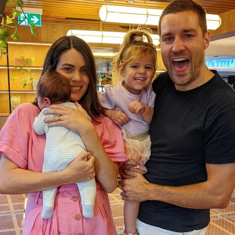 Dan and Clare Anstey with their children Halle and Augie. Photo: Instagram