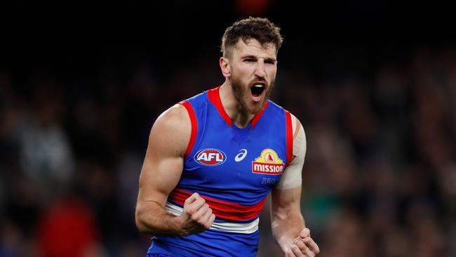 Marcus Bontempelli was the best man on the ground. Picture: Dylan Burns/AFL Photos via Getty Images