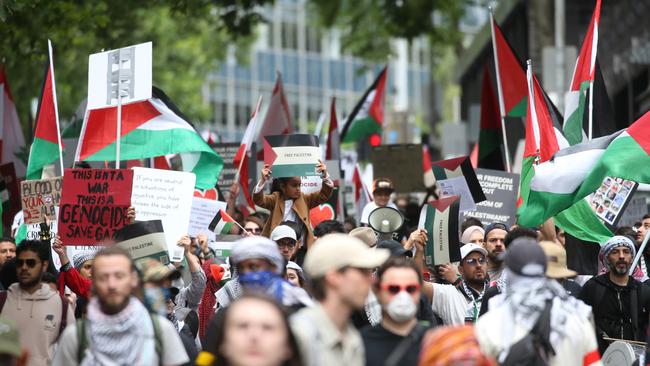 A Pro-Palestine rally in Melbourne.