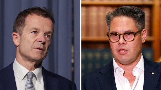 NSW Liberal leader Mark Speakman and Nationals MP Wes Fang. Pictures: NewsWire