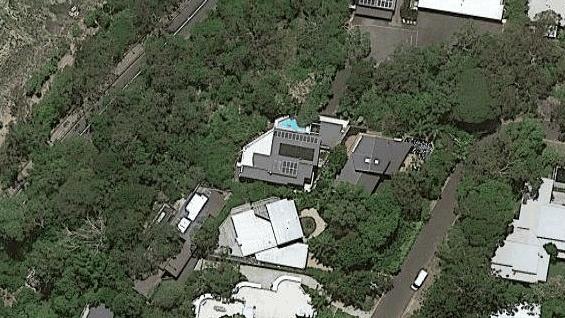 An aerial shot of the property in Allambi Rise, Little Cove, that has sold for $19m. Image: Google Images.