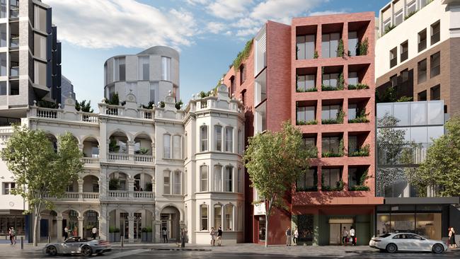 An artist’s impression of the $220m Queensgate luxury apartment development at 18-32 Darlinghurst Rd in Potts Point.