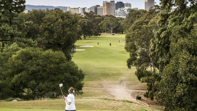 North Adelaide golf course will re-open this week. Picture: AAP/Mike Burton.