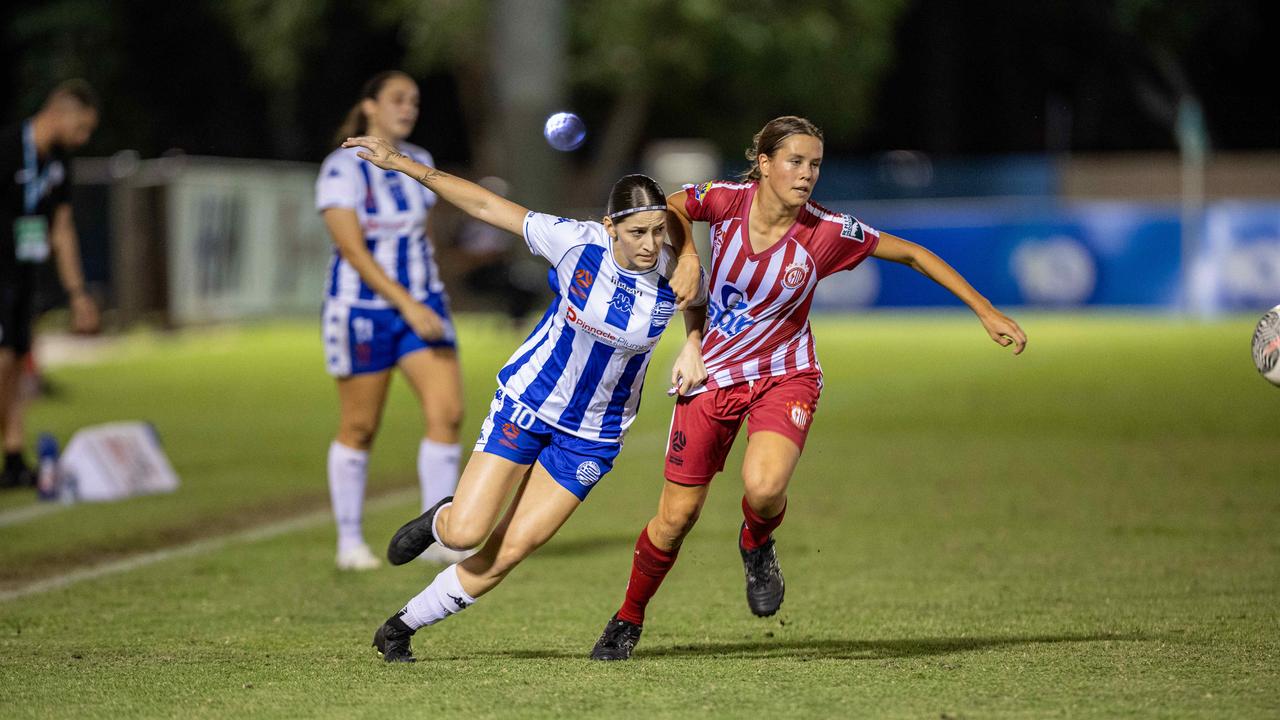 Action shots from the fifth annual GleNTi Cup between Hellenic AC and Darwin Olympic SC, June 3, 2025. Picture: Pema Tamang Pakhrin
