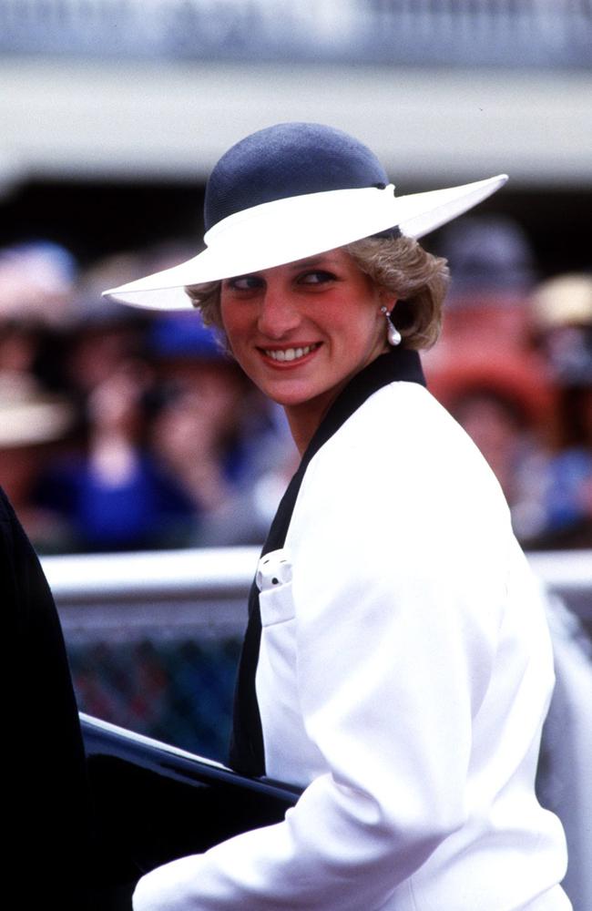 Putri Diana di Melbourne Cup pada tahun 1985.