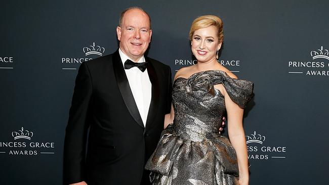 Prince Albert and Jazmin Grace Grimaldi attend the Princess Grace Awards 40th Anniversary Gala at The Pierre Hotel in New York City. Picture: Dominik Bindl/Getty Images