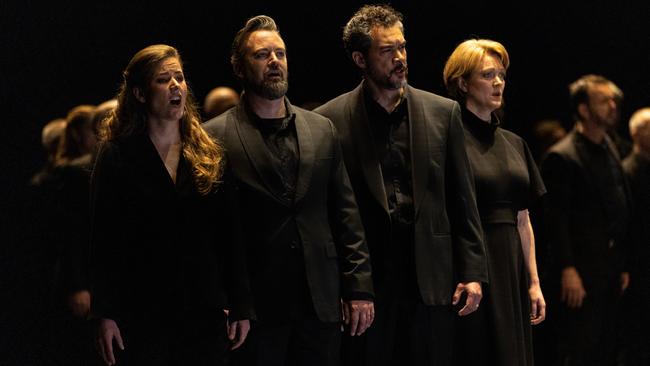 Messa da Requiem soloists Eleanor Lyons, Paul O’Neill, Pelham Andrews and Caitlin Hulcup. Picture: Andrew Beveridge, supplied