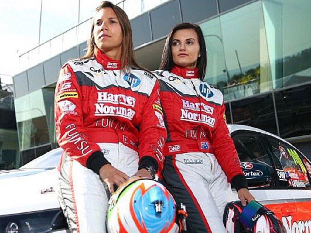 Ex Supercar driver Renee Gracie in an Instagram post with Simona de Silvestro.
