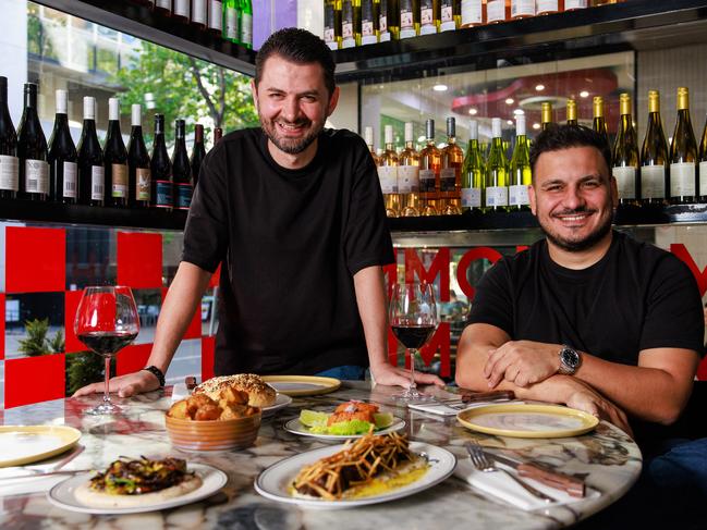 Daily Telegraph. 08, March, 2024.**Hold for KC**: HOLD FOR KCChef and owner Efe Topuzlu and Ozgur Sefkatli, at their new restaurant, Izgara, in Sydney's CBD, today.Picture: Justin Lloyd.