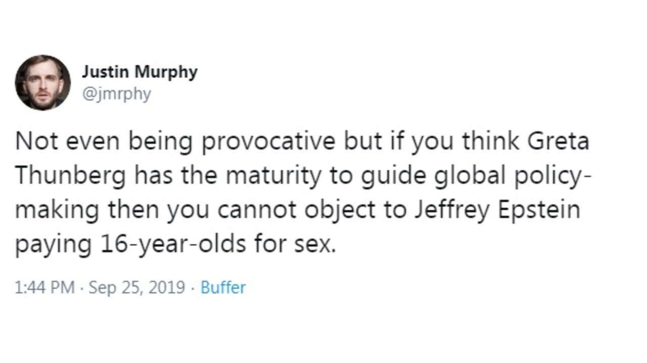 Arguably the worst take in the whole Greta Thunberg debate.