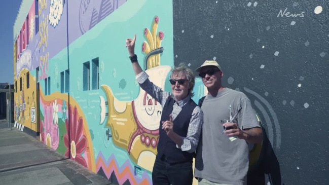 Sir Paul McCartney visits Newcastle mural ahead of his NSW shows