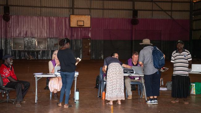 The Wurrumiyanga, Tiwi Island, polling station for the voice referendum. Picture: Pema Tamang Pakhrin