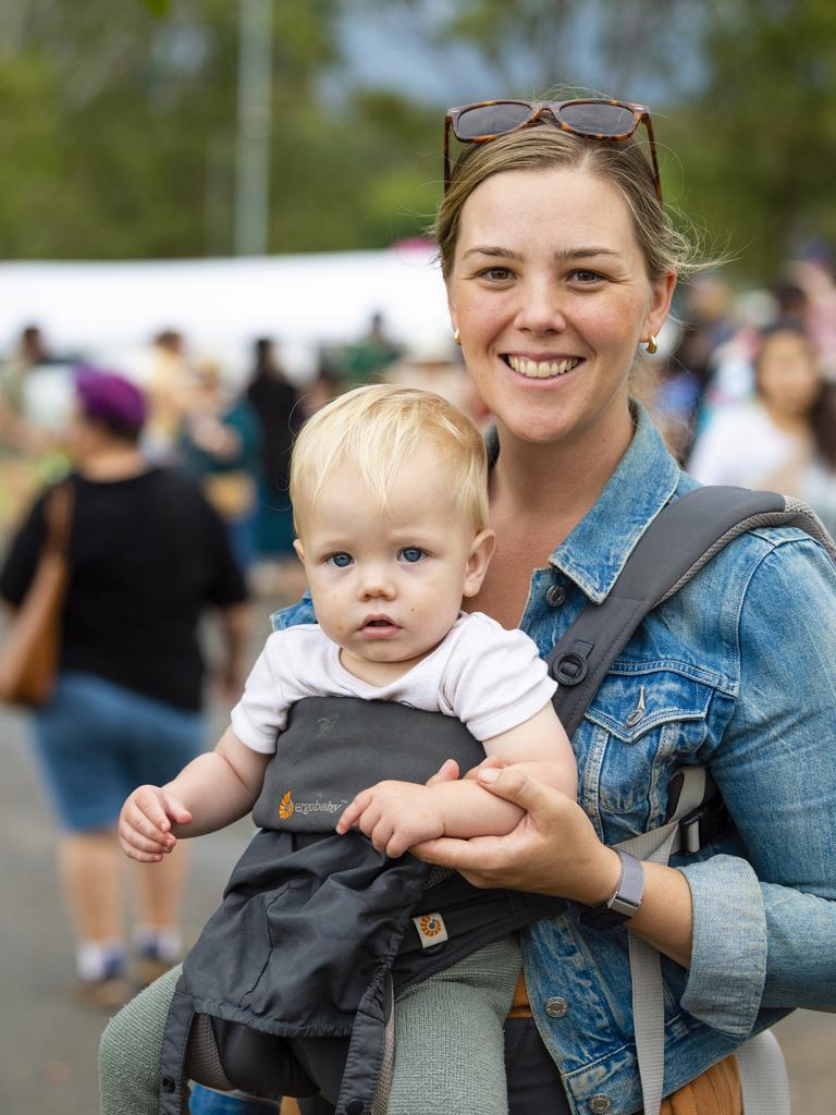 Sally Hood with Raphael Hood at the 2022 Toowoomba Royal Show, Friday, March 25, 2022. Picture: Kevin Farmer