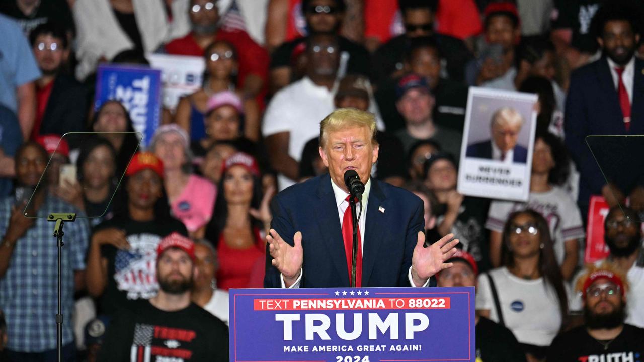 Trump eschewed traditional debate prep to practice his zingers and one-liners in front of a live audice at campaign events. Picture: AFP