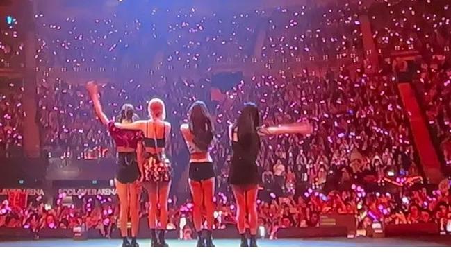 Blackpink at Rod Laver Arena on Saturday. Picture: Instagram/blinkparaguay<br/>