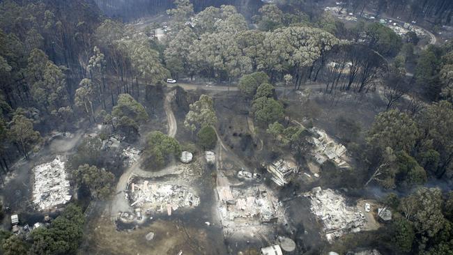 Kinglake, in the wake of the Black Saturday fires in February 2009. Picture: AP