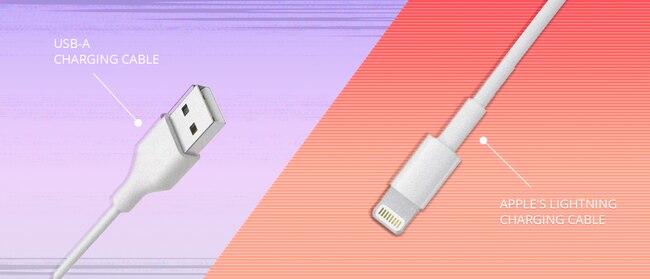 USB-A vs Apple Lightning cable