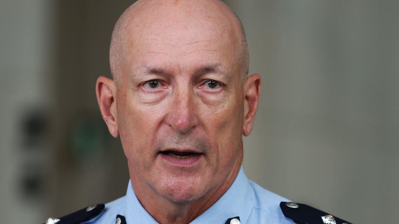 QPS Deputy Commissioner Steve Gollschewski addresses the media during the COVID 19 press conference at 1 William Street. Picture: zak Simmonds