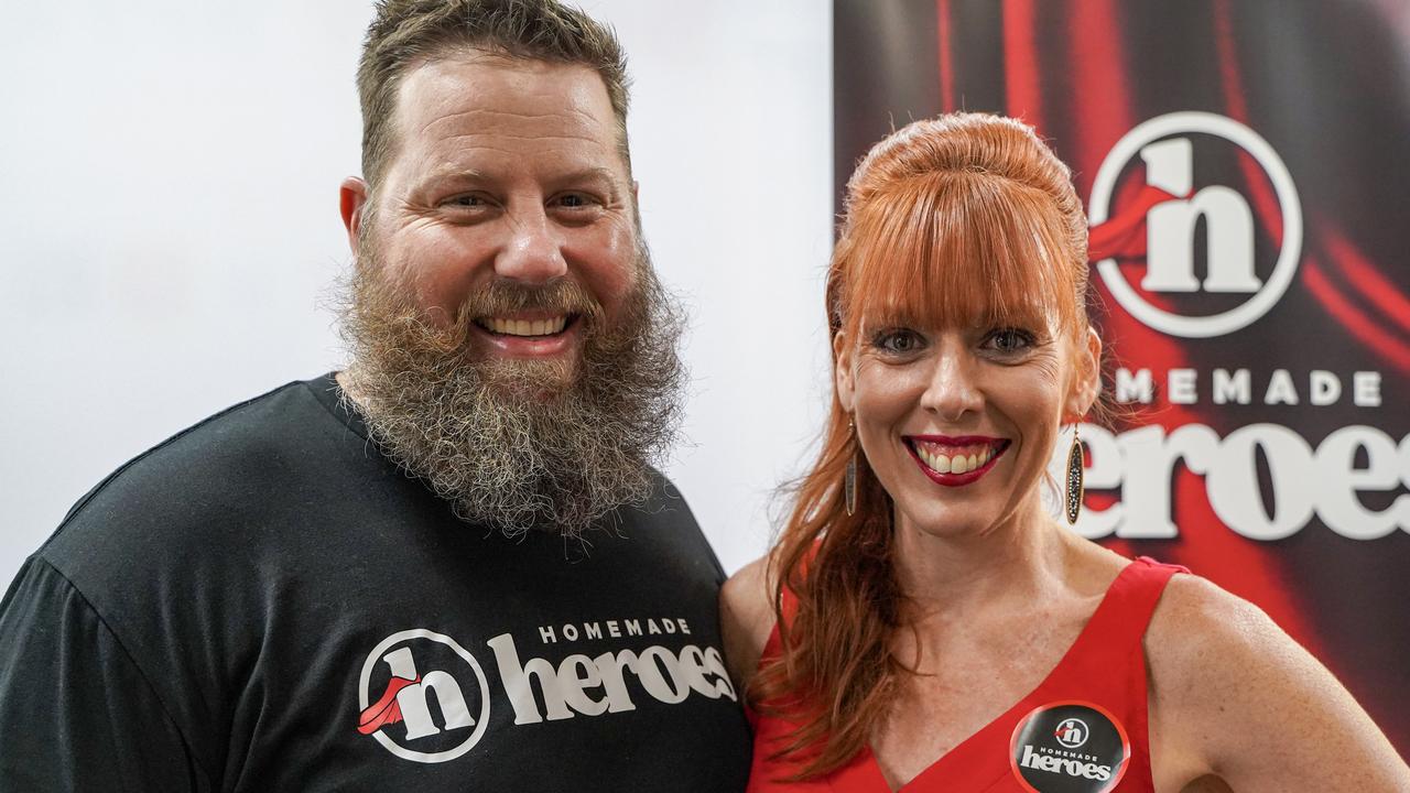 Split Spaces founder Jarryd Townson with Red Hot Blue director Jody Euler at the launch of Hometown Heroes, February 11, 2021. Picture: Heidi Petith