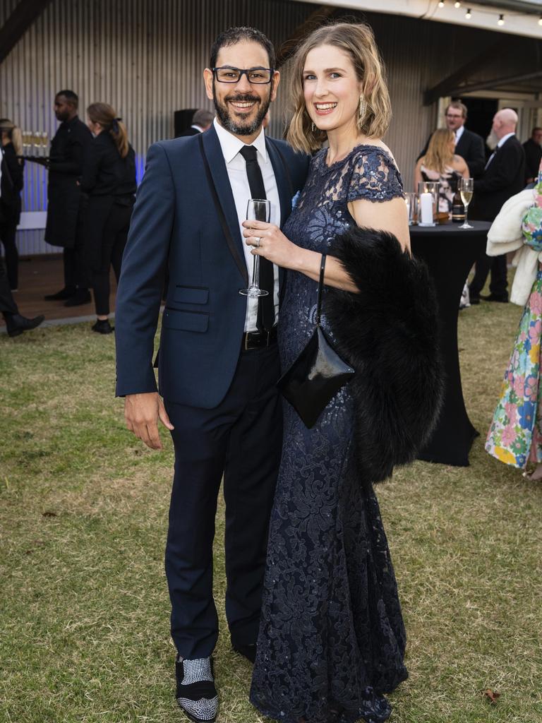 Aleksandr and Brooke Taylor-Gough at LifeFlight Toowoomba Gala at The Goods Shed, Saturday, May 6, 2023. Picture: Kevin Farmer