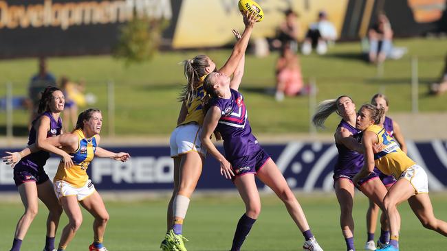 The Western Derby may be moved forward to help buy the AFL time. Picture: Getty Images