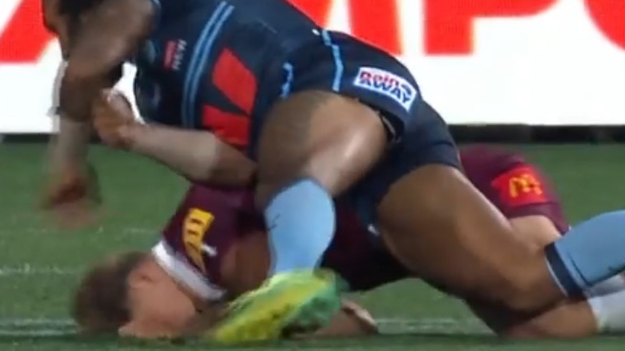 Josh Addo-Carr tried to ruffle Walsh's feathers. Photo: Channel 9