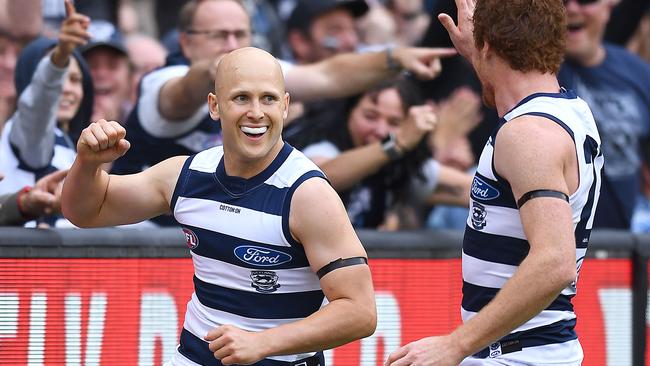 Gary Ablett ignored the boos to star for the Cats on Easter Monday. Picture: Getty Images