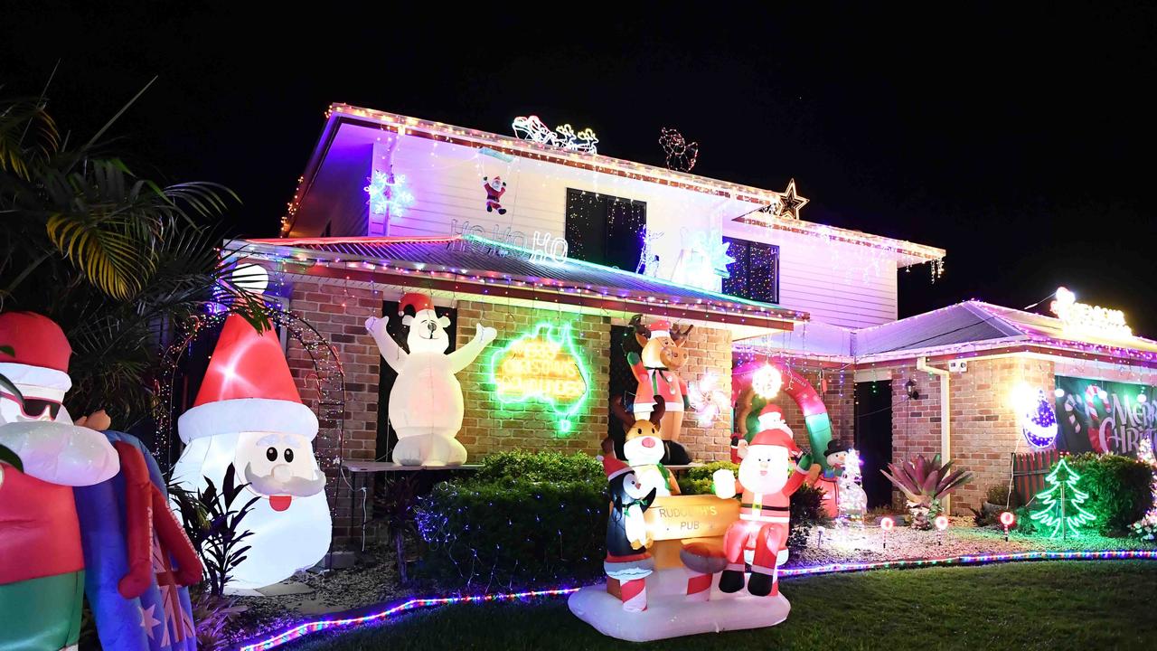 Christmas lights on Rainsford Place, Buderim. Picture: Patrick Woods.