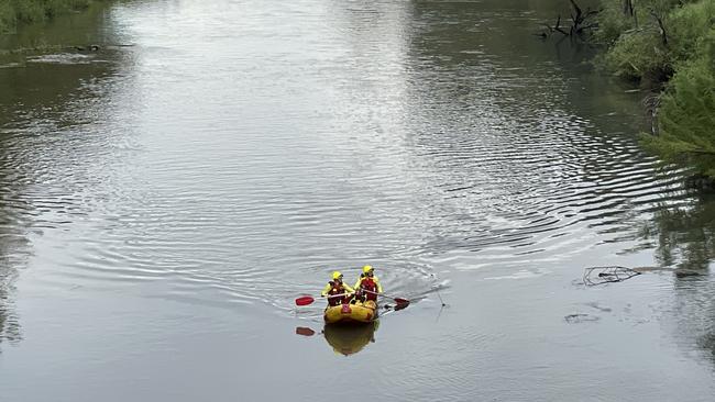 Rescue crews launched a frantic search of the Mary River at Gympie for Tanya Hehir and Helen Bradford on Boxing Day, after the storm struck about 2.30pm. Photo: Scott Kovacevic