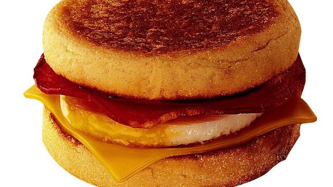 A real McDonald’s Bacon and Egg McMuffin.