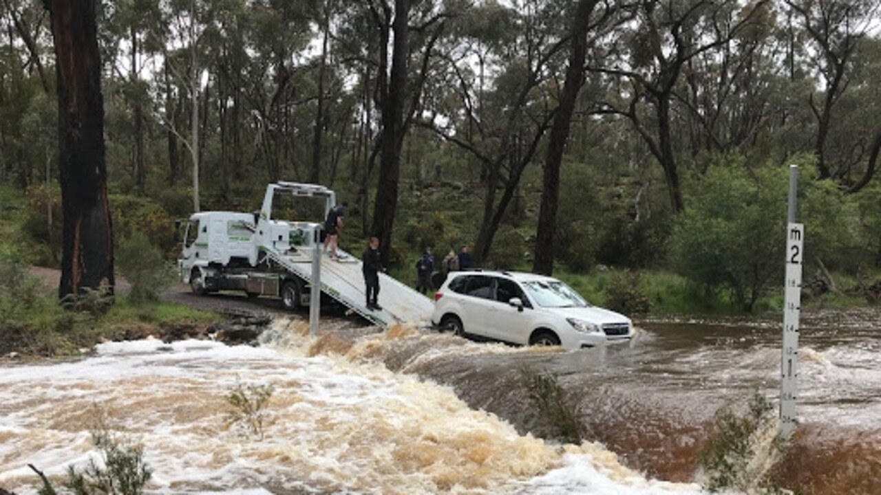 Hepburn rescue: Jim Crow Creek flood water lucky escape after car got ...