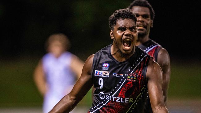 Anthony Munkara as Southern Districts took on the Tiwi Bombers in Round 3 of the 2024-25 NTFL season. Picture: Pema Tamang Pakhrin